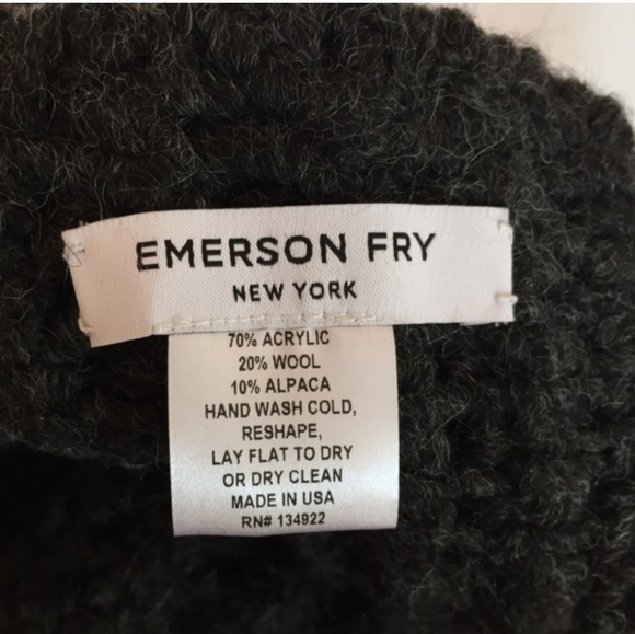 Emerson Fry Wool Knit Scarf charcoal gray - Picture 4 of 4